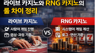 라이브 카지노와 RNG 카지노의 룰