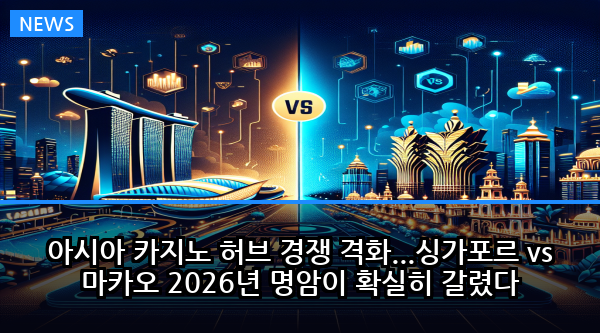 아시아 카지노 허브 경쟁 격화...싱가포르 vs 마카오 2026년 명암이 확실히 갈렸다