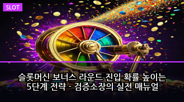 슬롯머신 보너스 라운드 진입 확률 높이는 5단계 전략 - 검증소장의 실전 매뉴얼