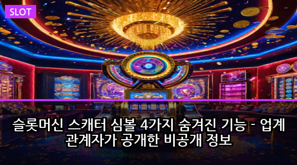 슬롯머신 스캐터 심볼 4가지 숨겨진 기능 - 업계 관계자가 공개한 비공개 정보