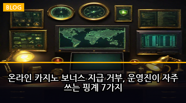 온라인 카지노 보너스 지급 거부, 운영진이 자주 쓰는 핑계 7가지