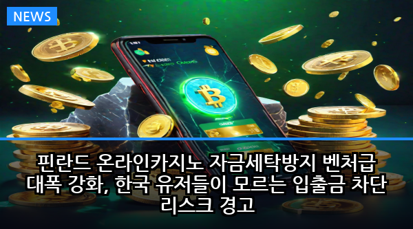 핀란드 온라인카지노 자금세탁방지 벤처급 대폭 강화, 한국 유저들이 모르는 입출금 차단 리스크 경고