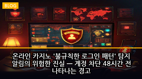 온라인 카지노 '불규칙한 로그인 패턴' 탐지 알림의 위험한 진실 — 계정 차단 48시간 전 나타나는 경고