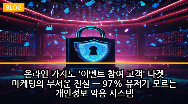온라인 카지노 '이벤트 참여 고객' 타겟 마케팅의 무서운 진실 — 97% 유저가 모르는 개인정보 악용 시스템