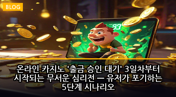 온라인 카지노 '출금 승인 대기' 3일차부터 시작되는 무서운 심리전 — 유저가 포기하는 5단계 시나리오