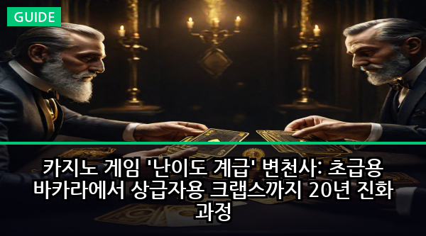 카지노 게임 '난이도 계급' 변천사: 초급용 바카라에서 상급자용 크랩스까지 20년 진화 과정