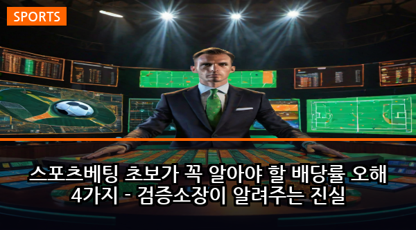 스포츠베팅 초보가 꼭 알아야 할 배당률 오해 4가지 - 검증소장이 알려주는 진실