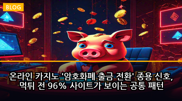 온라인 카지노 '암호화폐 출금 전환' 종용 신호, 먹튀 전 96% 사이트가 보이는 공통 패턴