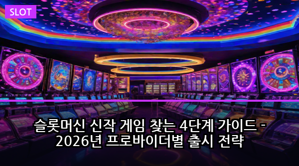 슬롯머신 신작 게임 찾는 4단계 가이드 - 2026년 프로바이더별 출시 전략