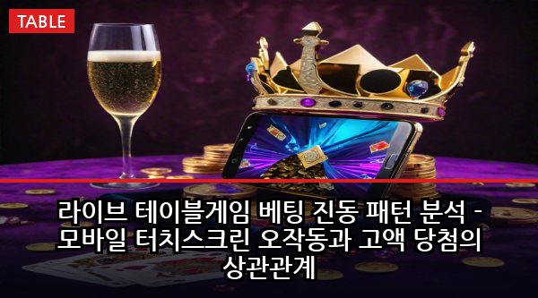 라이브 테이블게임 베팅 진동 패턴 분석 - 모바일 터치스크린 오작동과 고액 당첨의 상관관계