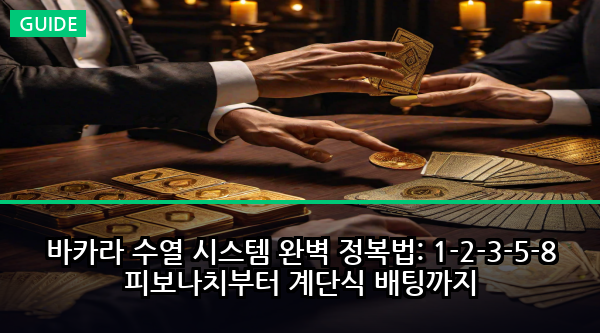 바카라 수열 시스템 완벽 정복법: 1-2-3-5-8 피보나치부터 계단식 배팅까지