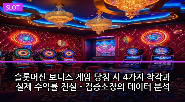 슬롯머신 보너스 게임 당첨 시 4가지 착각과 실제 수익률 진실 - 검증소장의 데이터 분석