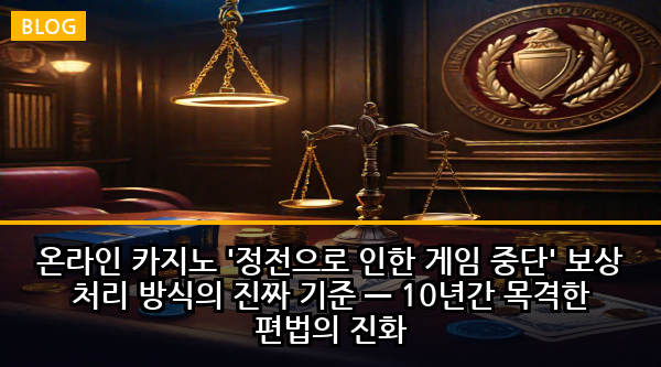 온라인 카지노 '정전으로 인한 게임 중단' 보상 처리 방식의 진짜 기준 — 10년간 목격한 편법의 진화