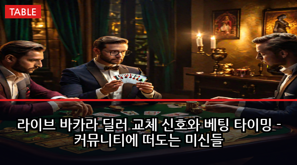 라이브 바카라 딜러 교체 신호와 베팅 타이밍 - 커뮤니티에 떠도는 미신들