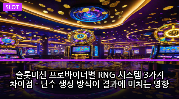 슬롯머신 프로바이더별 RNG 시스템 3가지 차이점 - 난수 생성 방식이 결과에 미치는 영향