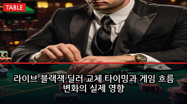 라이브 블랙잭 딜러 교체 타이밍과 게임 흐름 변화의 실제 영향
