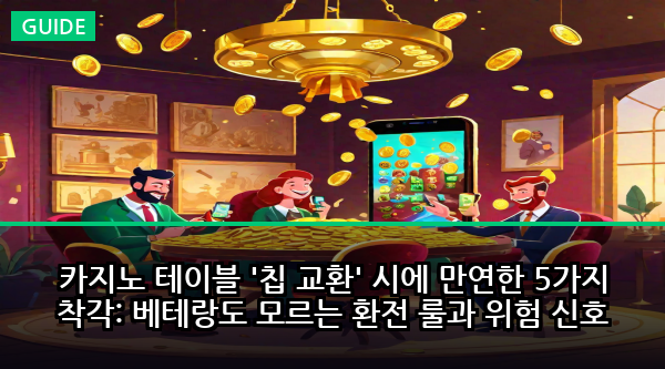 카지노 테이블 '칩 교환' 시에 만연한 5가지 착각: 베테랑도 모르는 환전 룰과 위험 신호