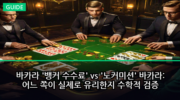 바카라 '뱅커 수수료' vs '노커미션' 바카라: 어느 쪽이 실제로 유리한지 수학적 검증