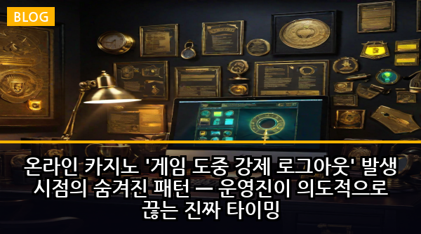 온라인 카지노 '게임 도중 강제 로그아웃' 발생 시점의 숨겨진 패턴 — 운영진이 의도적으로 끊는 진짜 타이밍