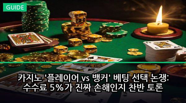카지노 '플레이어 vs 뱅커' 베팅 선택 논쟁: 수수료 5%가 진짜 손해인지 찬반 토론