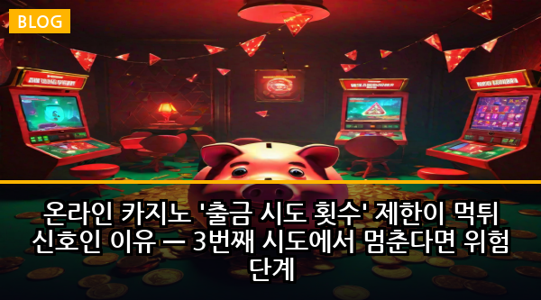 온라인 카지노 '출금 시도 횟수' 제한이 먹튀 신호인 이유 — 3번째 시도에서 멈춘다면 위험 단계