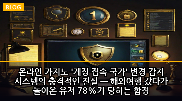 온라인 카지노 '계정 접속 국가' 변경 감지 시스템의 충격적인 진실 — 해외여행 갔다가 돌아온 유저 78%가 당하는 함정