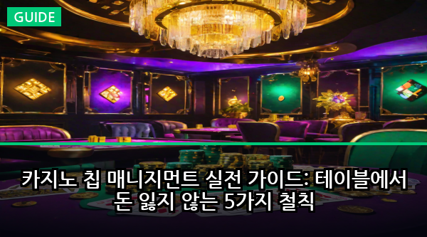 카지노 칩 매니지먼트 실전 가이드: 테이블에서 돈 잃지 않는 5가지 철칙