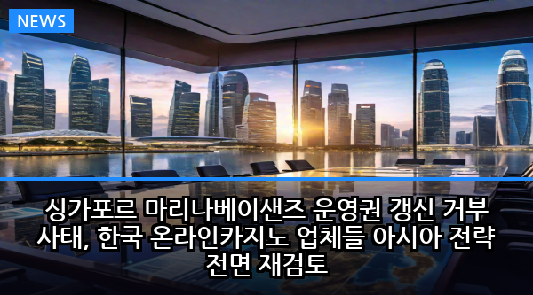 싱가포르 마리나베이샌즈 운영권 갱신 거부 사태, 한국 온라인카지노 업체들 아시아 전략 전면 재검토