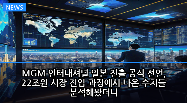 MGM 인터내셔널 일본 진출 공식 선언, 22조원 시장 진입 과정에서 나온 수치들 분석해봤더니