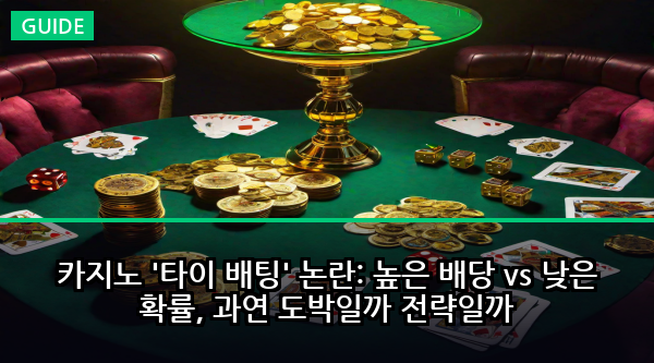 카지노 '타이 배팅' 논란: 높은 배당 vs 낮은 확률, 과연 도박일까 전략일까