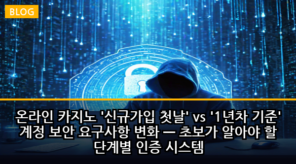 온라인 카지노 '신규가입 첫날' vs '1년차 기준' 계정 보안 요구사항 변화 — 초보가 알아야 할 단계별 인증 시스템