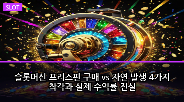 슬롯머신 프리스핀 구매 vs 자연 발생 4가지 착각과 실제 수익률 진실