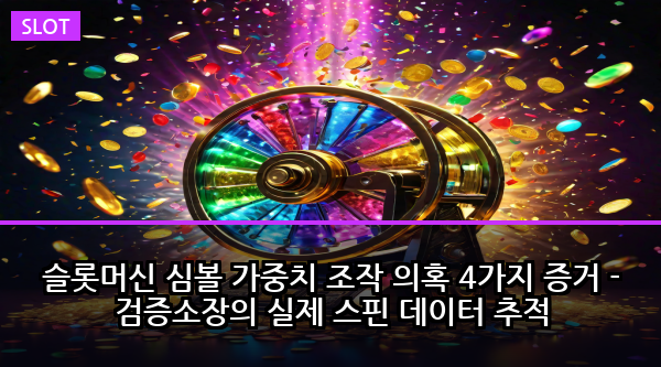 슬롯머신 심볼 가중치 조작 의혹 4가지 증거 - 검증소장의 실제 스핀 데이터 추적