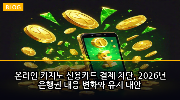 온라인 카지노 신용카드 결제 차단, 2026년 은행권 대응 변화와 유저 대안