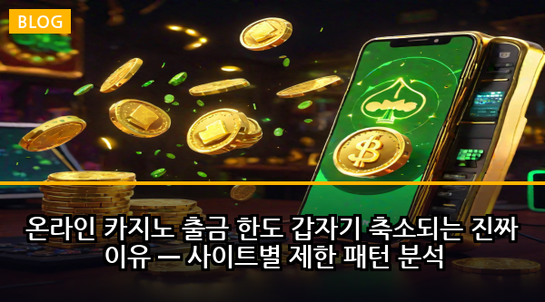 온라인 카지노 출금 한도 갑자기 축소되는 진짜 이유 — 사이트별 제한 패턴 분석