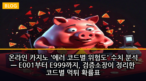 온라인 카지노 '에러 코드별 위험도' 수치 분석 — E001부터 E999까지, 검증소장이 정리한 코드별 먹튀 확률표