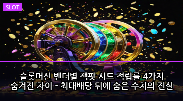 슬롯머신 벤더별 잭팟 시드 적립률 4가지 숨겨진 차이 - 최대배당 뒤에 숨은 수치의 진실