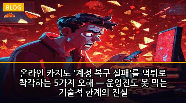 온라인 카지노 '계정 복구 실패'를 먹튀로 착각하는 5가지 오해 — 운영진도 못 막는 기술적 한계의 진실