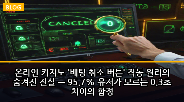 온라인 카지노 '배팅 취소 버튼' 작동 원리의 숨겨진 진실 — 95.7% 유저가 모르는 0.3초 차이의 함정