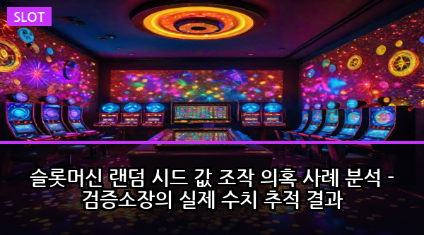 슬롯머신 랜덤 시드 값 조작 의혹 사례 분석 - 검증소장의 실제 수치 추적 결과