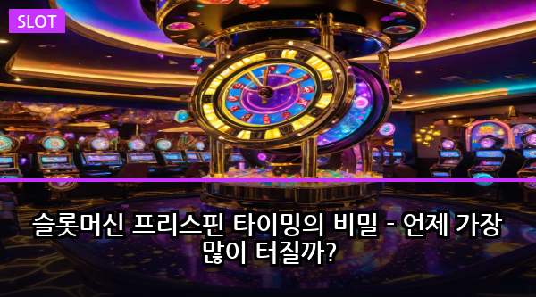 슬롯머신 프리스핀 타이밍의 비밀 - 언제 가장 많이 터질까?