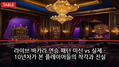 라이브 바카라 연승 패턴 미신 vs 실제 - 10년차가 본 플레이어들의 착각과 진실