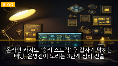 온라인 카지노 '승리 스트릭' 후 갑자기 막히는 배팅, 운영진이 노리는 3단계 심리 전술