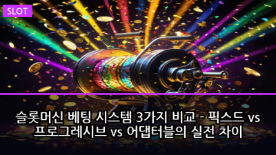 슬롯머신 베팅 시스템 3가지 비교 - 픽스드 vs 프로그레시브 vs 어댑터블의 실전 차이