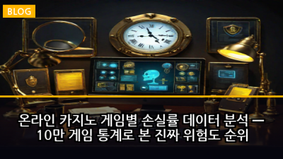 온라인 카지노 게임별 손실률 데이터 분석 — 10만 게임 통계로 본 진짜 위험도 순위