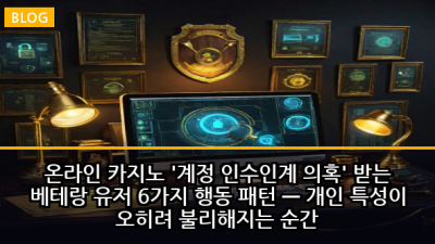온라인 카지노 '계정 인수인계 의혹' 받는 베테랑 유저 6가지 행동 패턴 — 개인 특성이 오히려 불리해지는 순간