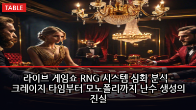 라이브 게임쇼 RNG 시스템 심화 분석 - 크레이지 타임부터 모노폴리까지 난수 생성의 진실