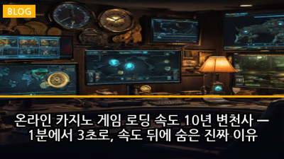 온라인 카지노 게임 로딩 속도 10년 변천사 — 1분에서 3초로, 속도 뒤에 숨은 진짜 이유