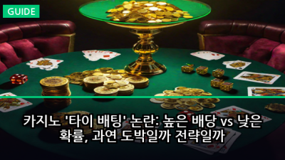 카지노 '타이 배팅' 논란: 높은 배당 vs 낮은 확률, 과연 도박일까 전략일까