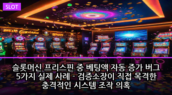 슬롯머신 프리스핀 중 베팅액 자동 증가 버그 5가지 실제 사례 - 검증소장이 직접 목격한 충격적인 시스템 조작 의혹